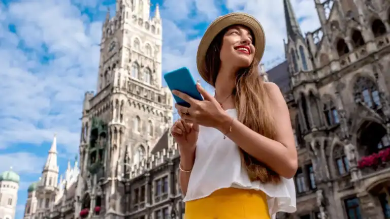 Person holding their phone