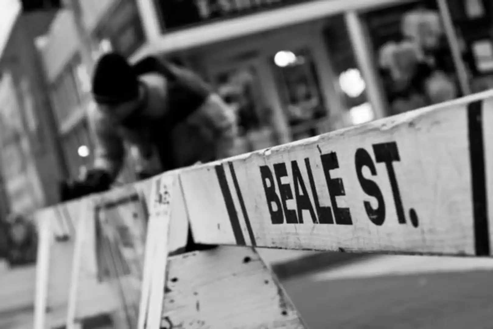 Beale St. road block